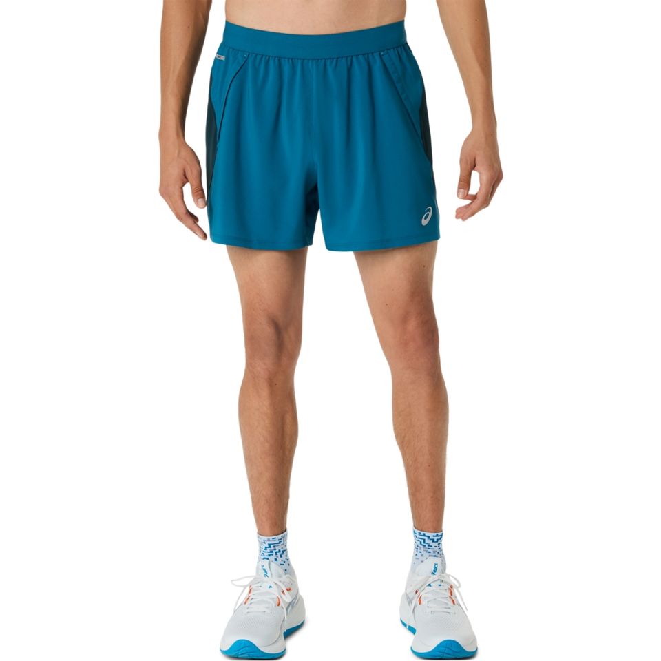 Shorts Asics Road 5in - Masculino - Verde/Amarelo