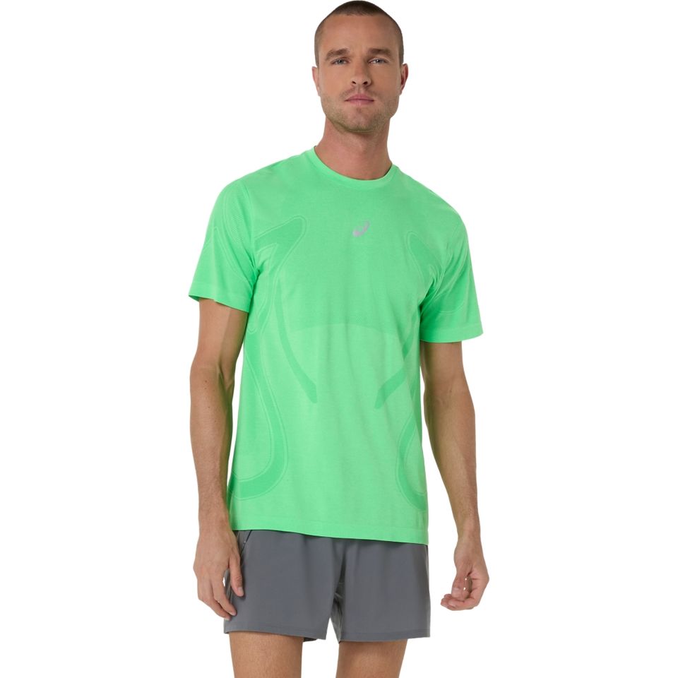 Camiseta Asics Road Seamless - Masculino - Verde/Verde