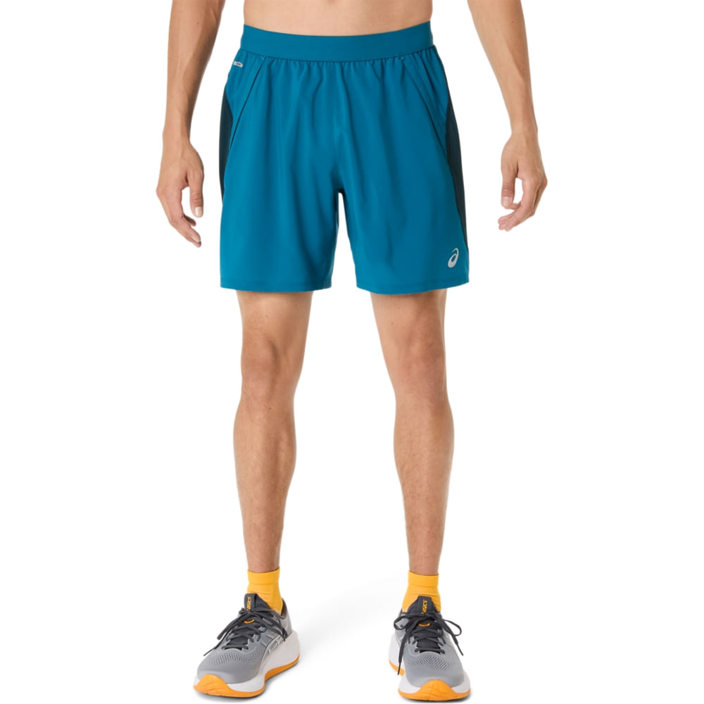 Shorts ASICS Road 7In - Masculino - Verde/Amarelo - tam: 3G