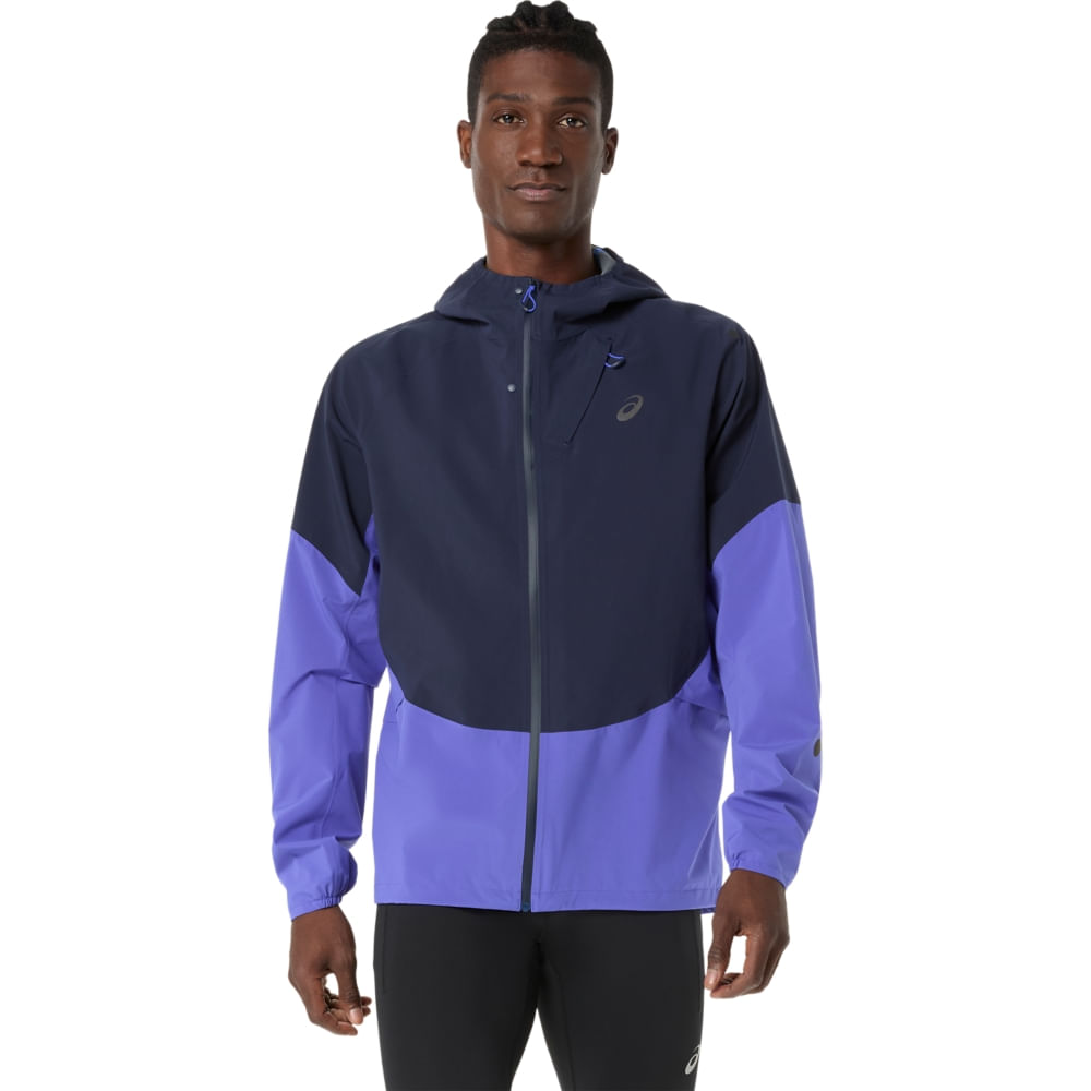 Jaqueta ASICS Metarun Legend - Masculino - Azul/Verde - tam: G