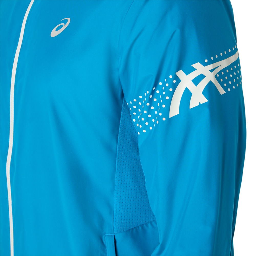 Jaqueta ASICS Icon - Masculino - Azul/Creme - tam: G — foto 4