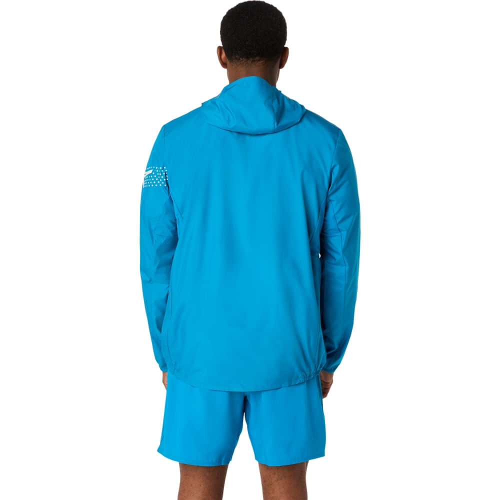 Jaqueta ASICS Icon - Masculino - Azul/Creme - tam: 3G — foto 9