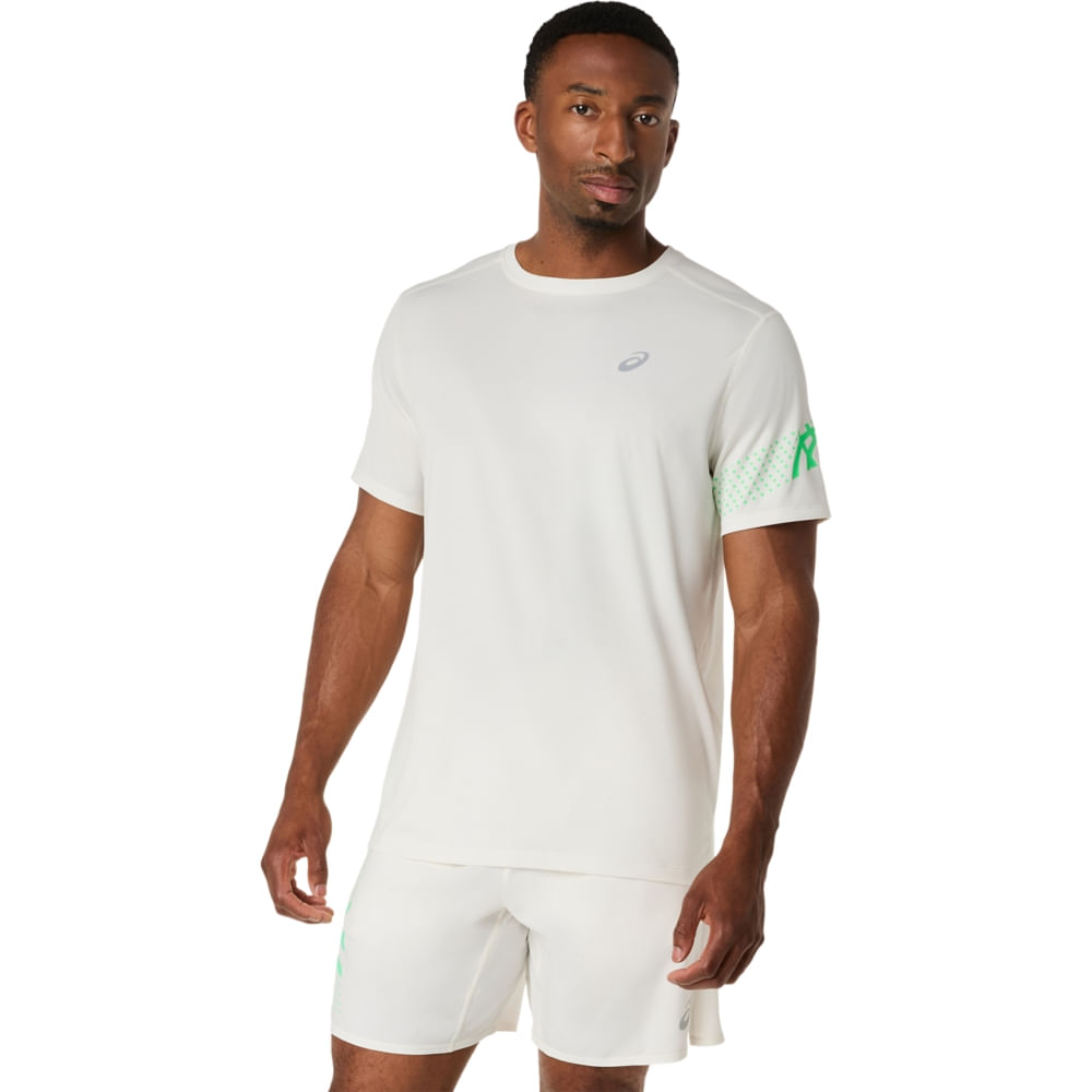 Camiseta Icon Ss Top - Creme/Verde - tam: 3G