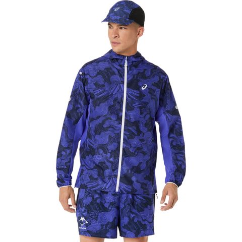 Jaqueta Fujitrail Packable Jacket - Azul/Creme — ASICS