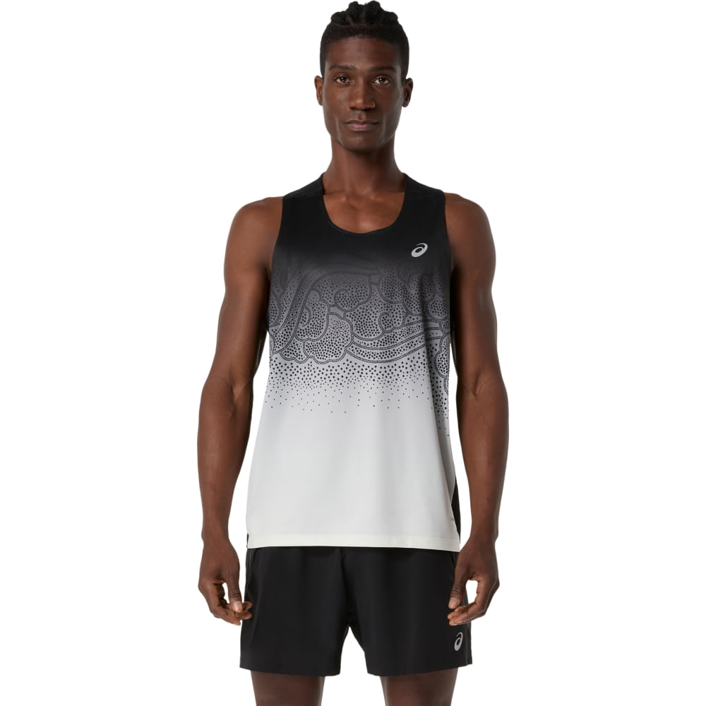 Camiseta Regata Road Fade Singlet - Preto/Creme - tam: G