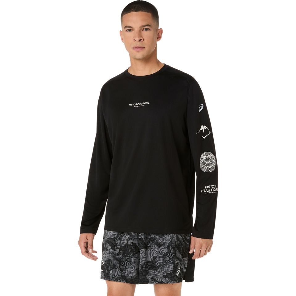 Camiseta Manga Longa Fujitrail Logo Ls Top - Preto/Cinza