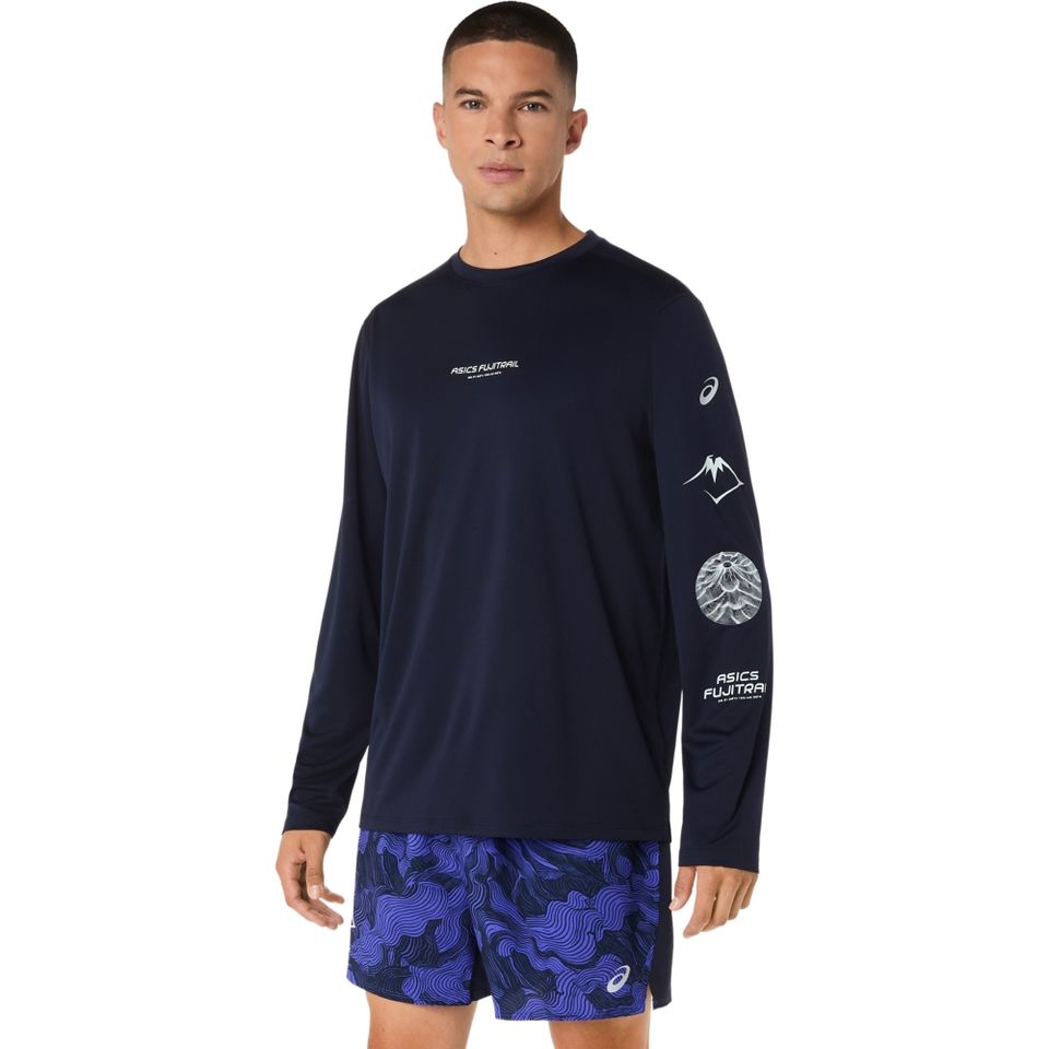 Camiseta Manga Longa Fujitrail Logo Ls Top - Azul/Cinza