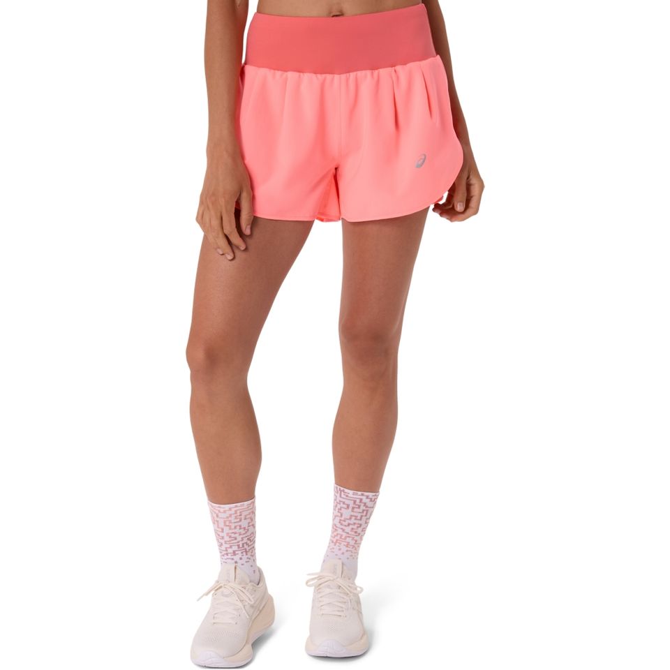 Shorts Asics Road 3.5in  - Feminino - Coral