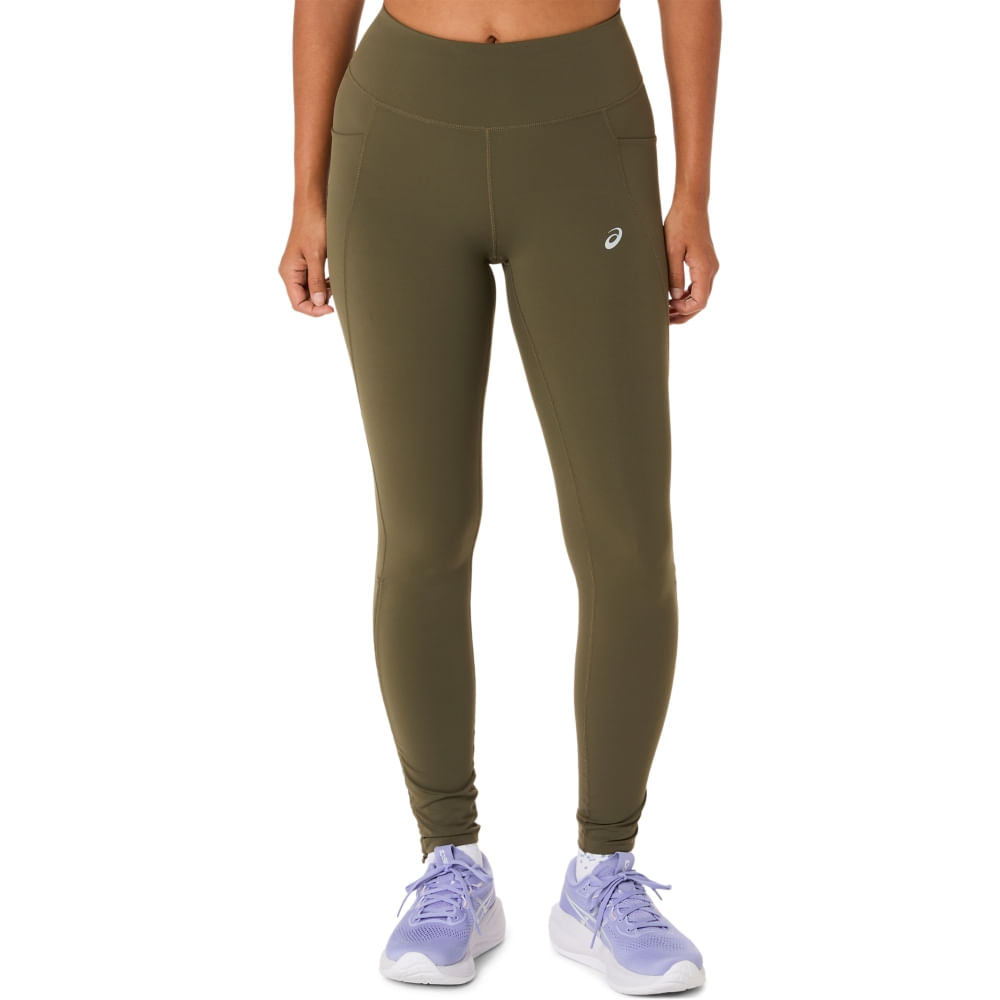 Calça ASICS Legging Nagino Run Adjustable - Feminino - Verde - tam: M