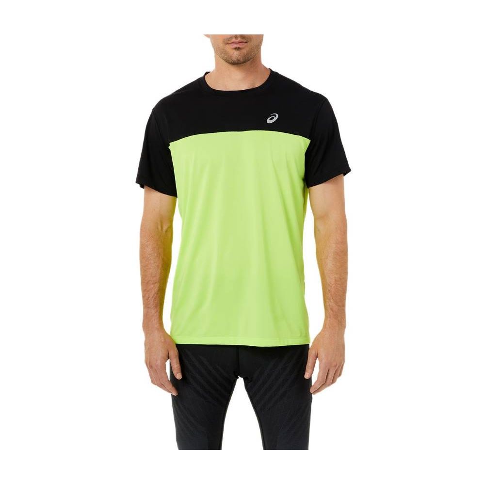 Camiseta ASICS Race - Masculina - Verde e Preta