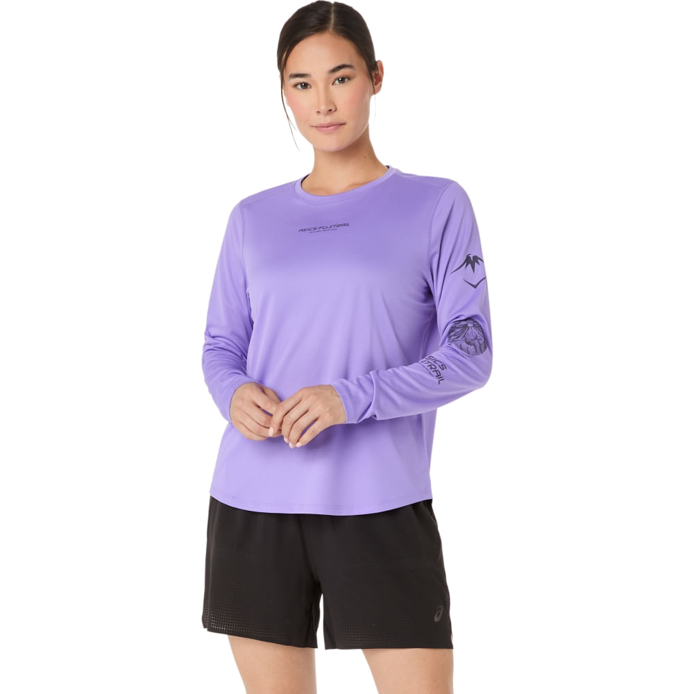 Camiseta Manga Longa Fujitrail Logo Ls - Roxo - tam: P