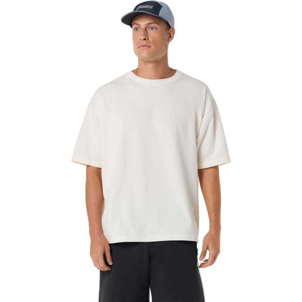 Camiseta Asics Track Club Heritage Relaxed Tee - Creme - tam: PP