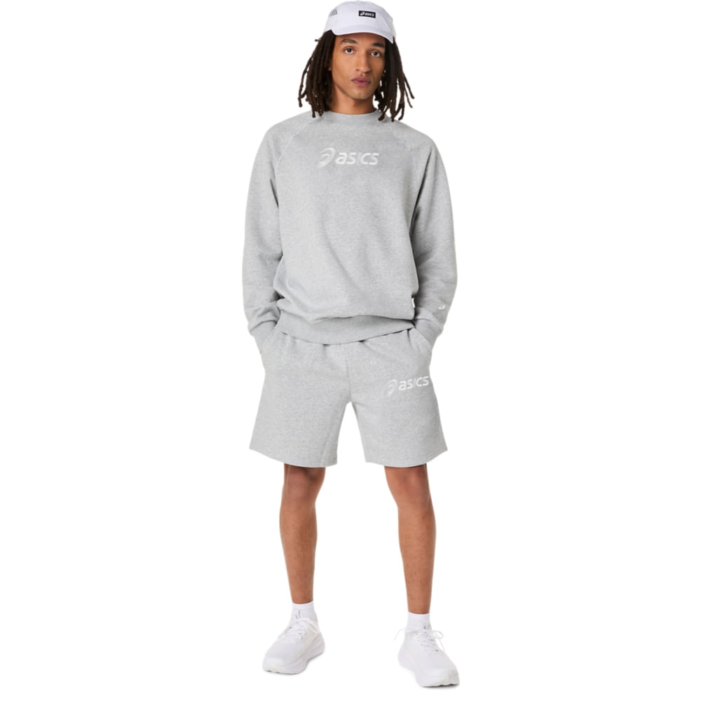 Blusa ASICS Logo Fleece Crew-Neck — foto 8