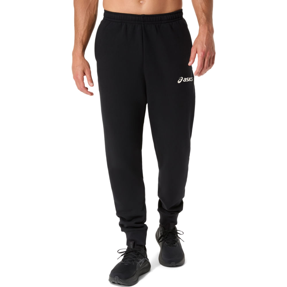 Calça ASICS Logo Fleece - Preto - tam: GG