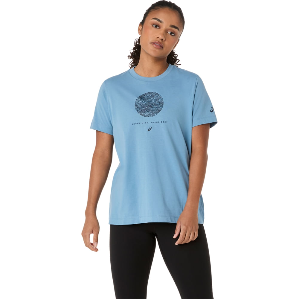 Camiseta Asics Seasonal Graphic Tee - Azul