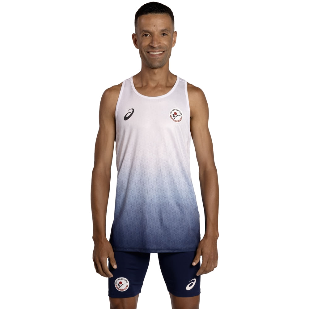 Regata Performance São Silvestre - Masculino - Branco/Azul