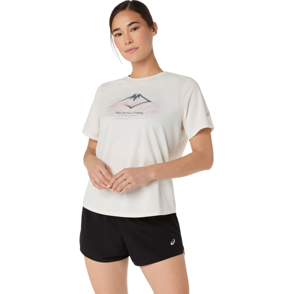 Camiseta Fujitrail Logo Ss - Creme - tam: M