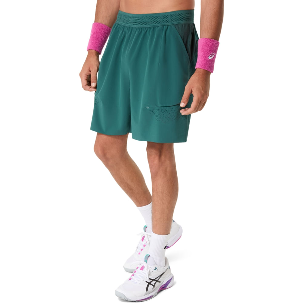 Short ASICS Match Laser 7IN - Masculino - Azul - tam: GG — foto 2