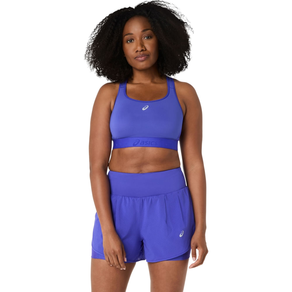Top ASICS Road Compression - Feminino - Azul