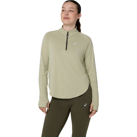 Nagino Run 1/4 Zip Ls Top - Verde — ASICS