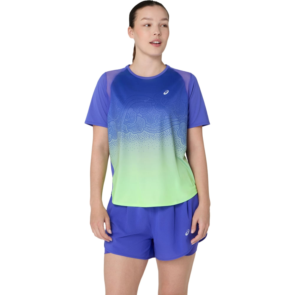 Camiseta Road Fade Ss - Azul/Verde - tam: 3G