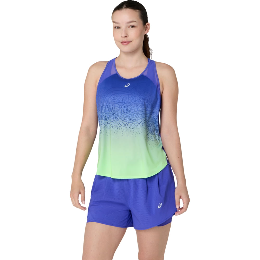 Camiseta Regata Road Fade Tank - Azul/Verde Claro - tam: GG