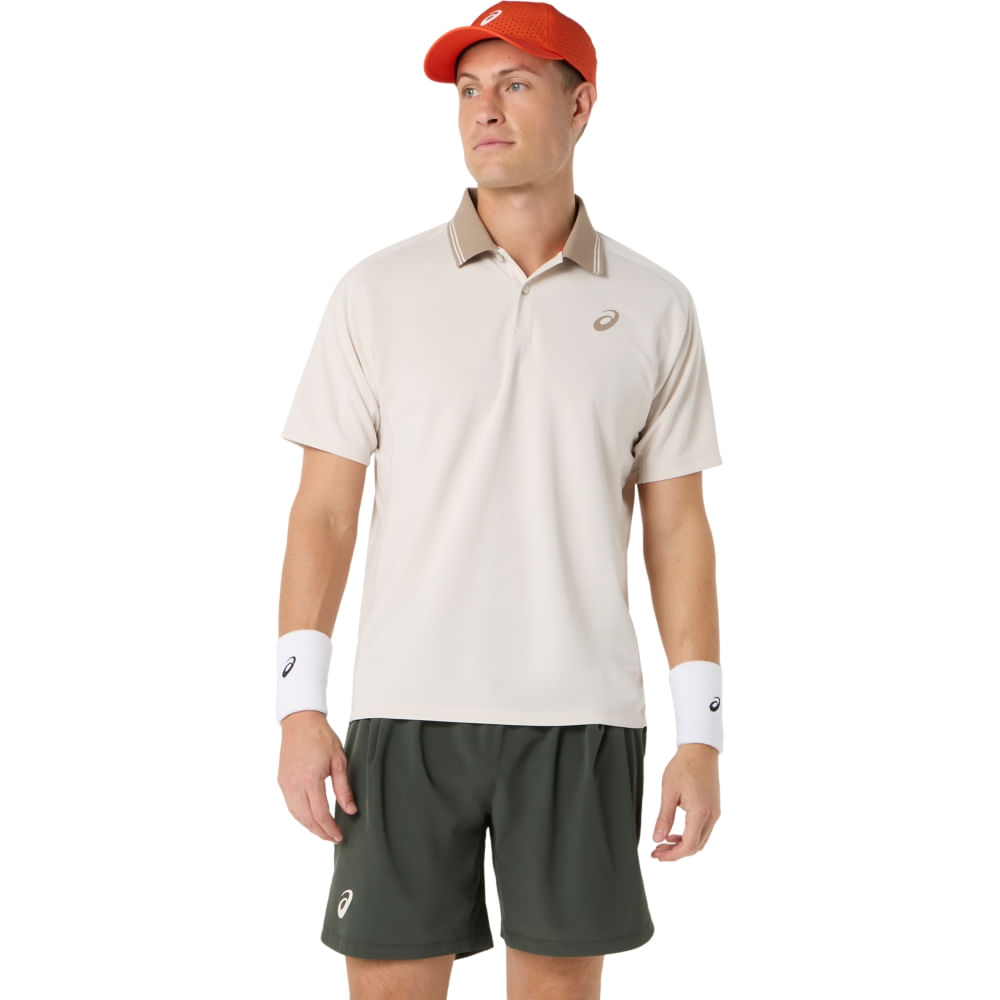 Camiseta Game Polo Ss Top - Bege — ASICS