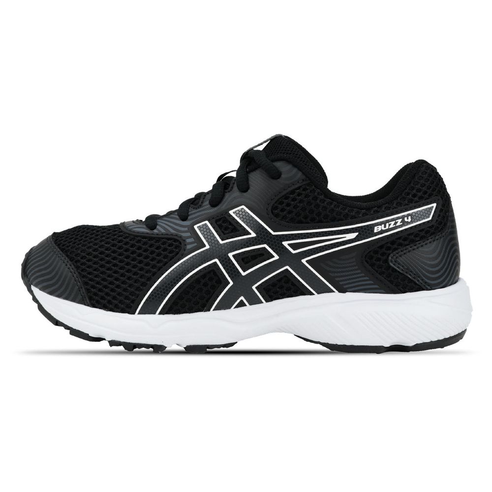 Tênis ASICS Buzz 4 - Infantil - Preto/Branco