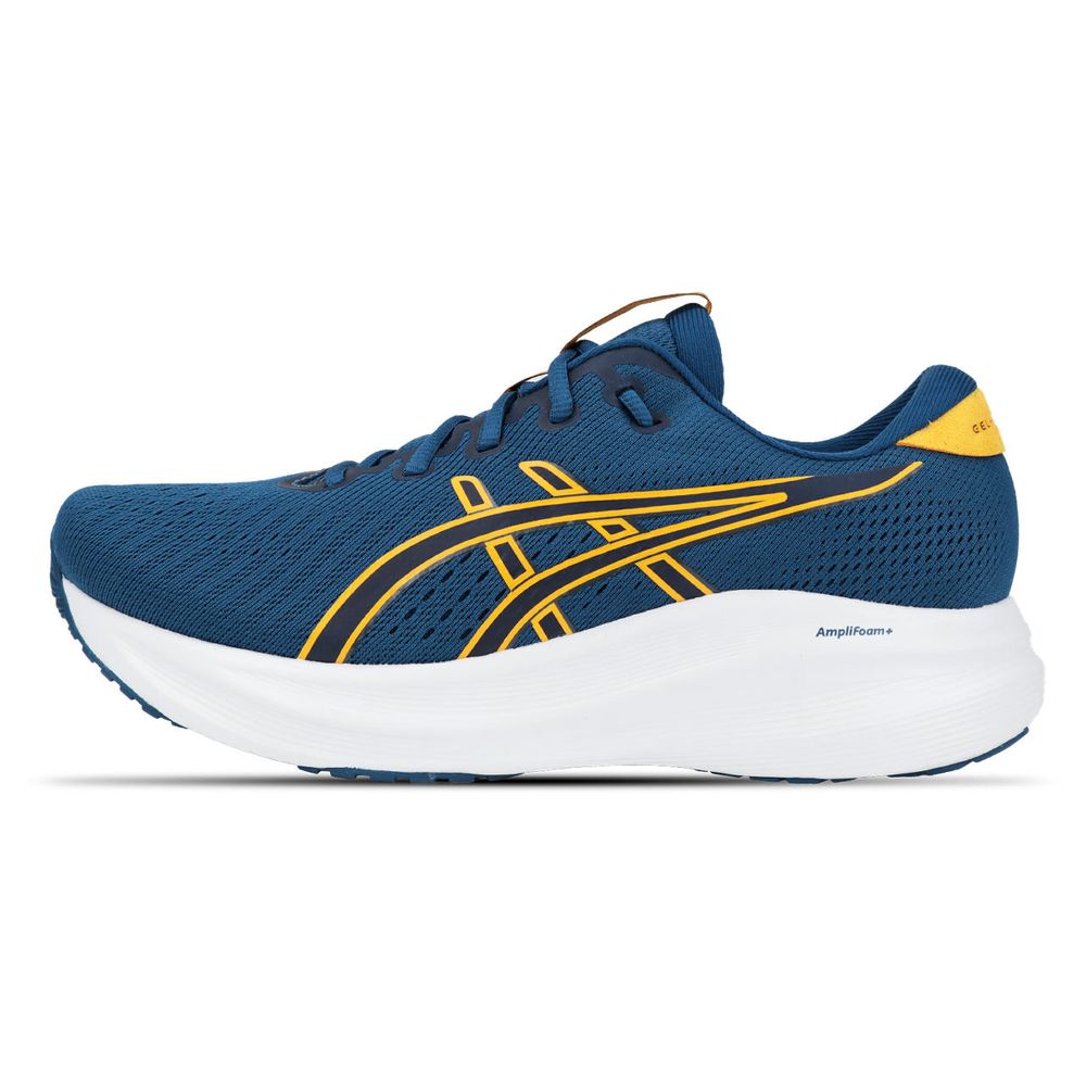 しろう　 200m Tênis ASICS GEL-Excite 11 - Masculino - Azul/Laranja - ASICS Brasil