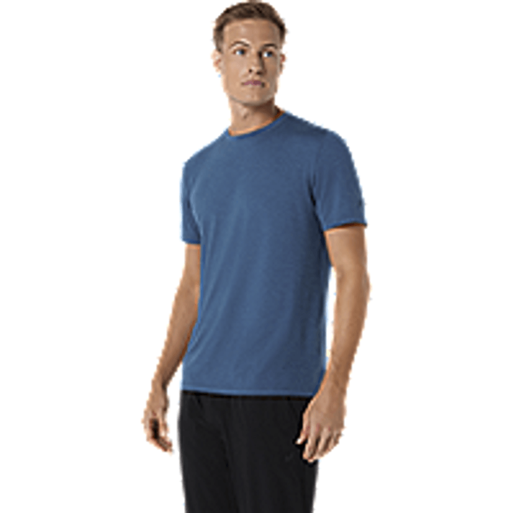 REFINED TEXTURE SHORT SLEEVE TOP - Azul