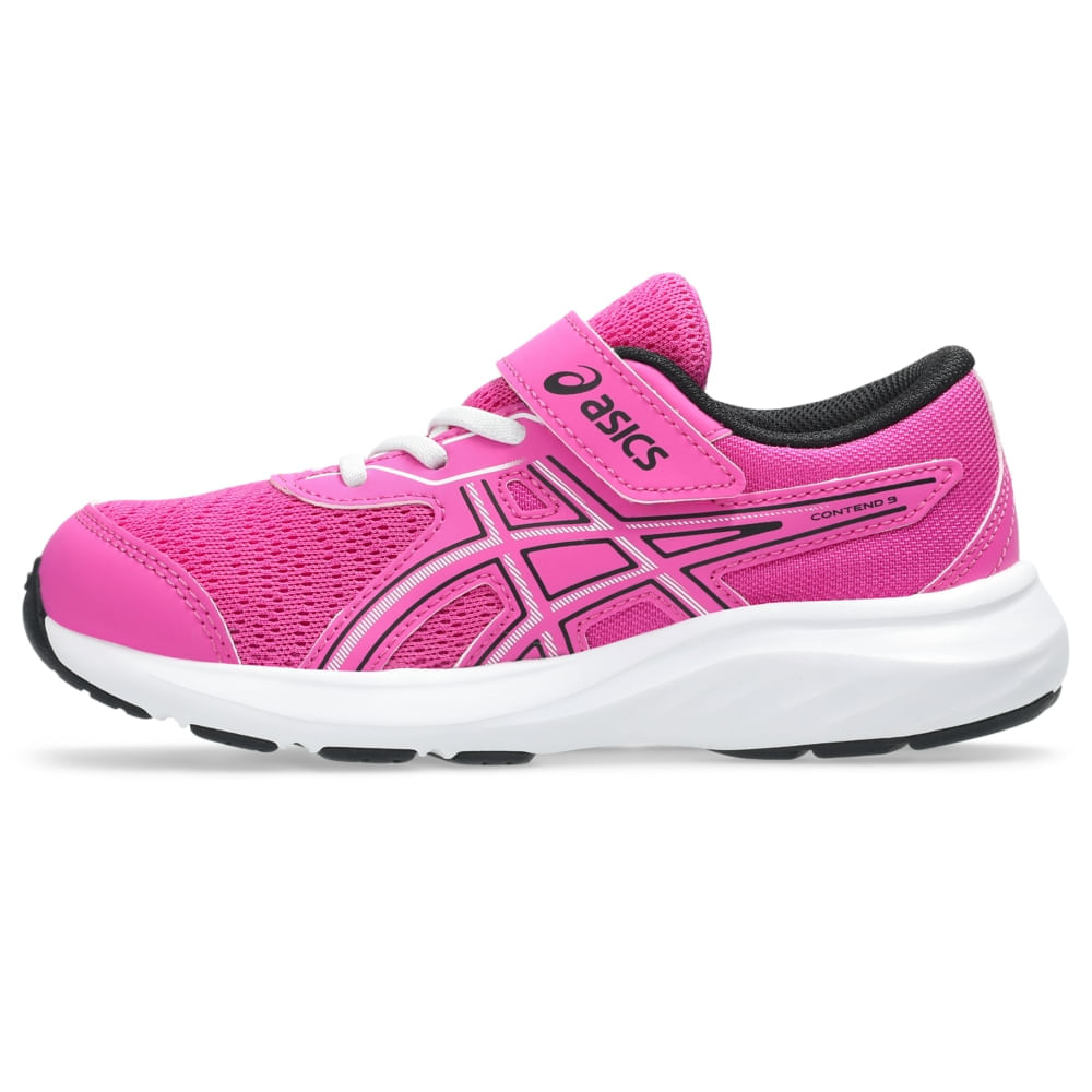 Tênis ASICS Contend 9 PS - Infantil - Rosa/Preto