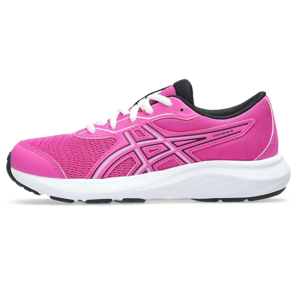 Tênis ASICS Contend 9 GS - Infantil - Rosa/Preto