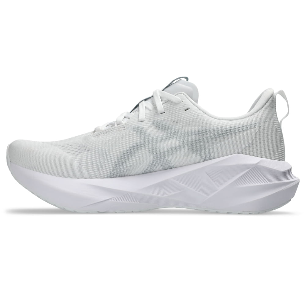Tênis ASICS Novablast 5 – Masculino – Branco/Cinza