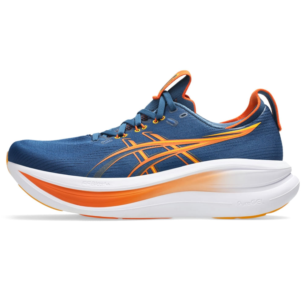 Tênis ASICS GEL Nimbus 28 – Masculino – Azul/Amarelo