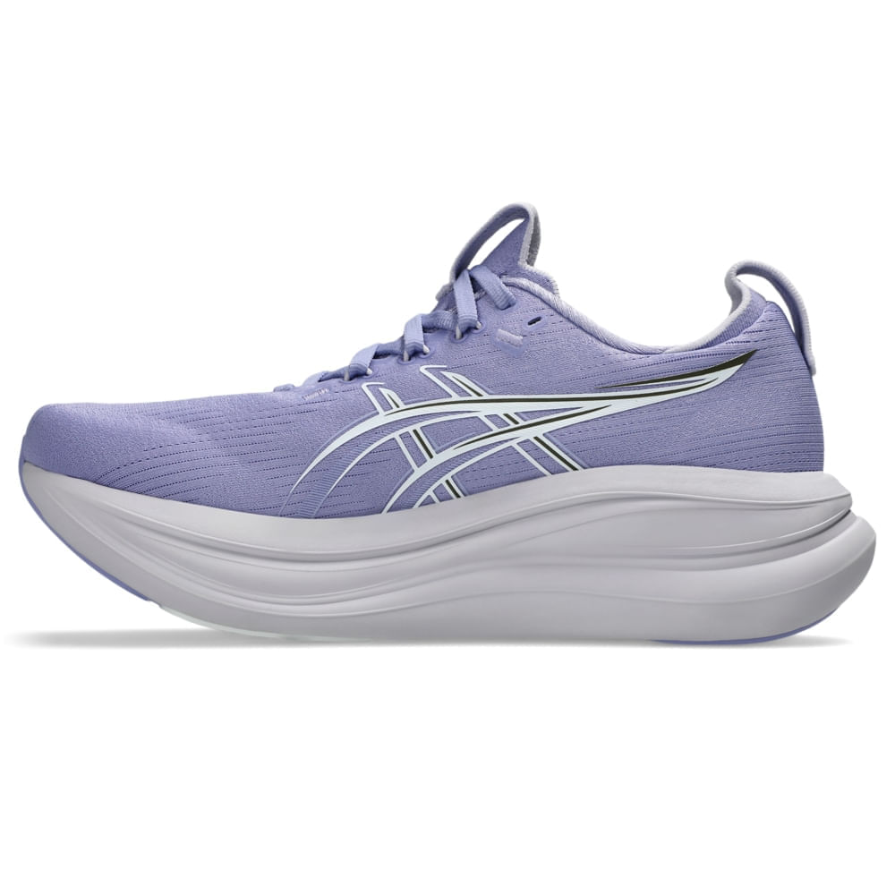 Tênis ASICS GEL Nimbus 28 – Feminino – Roxo/Branco