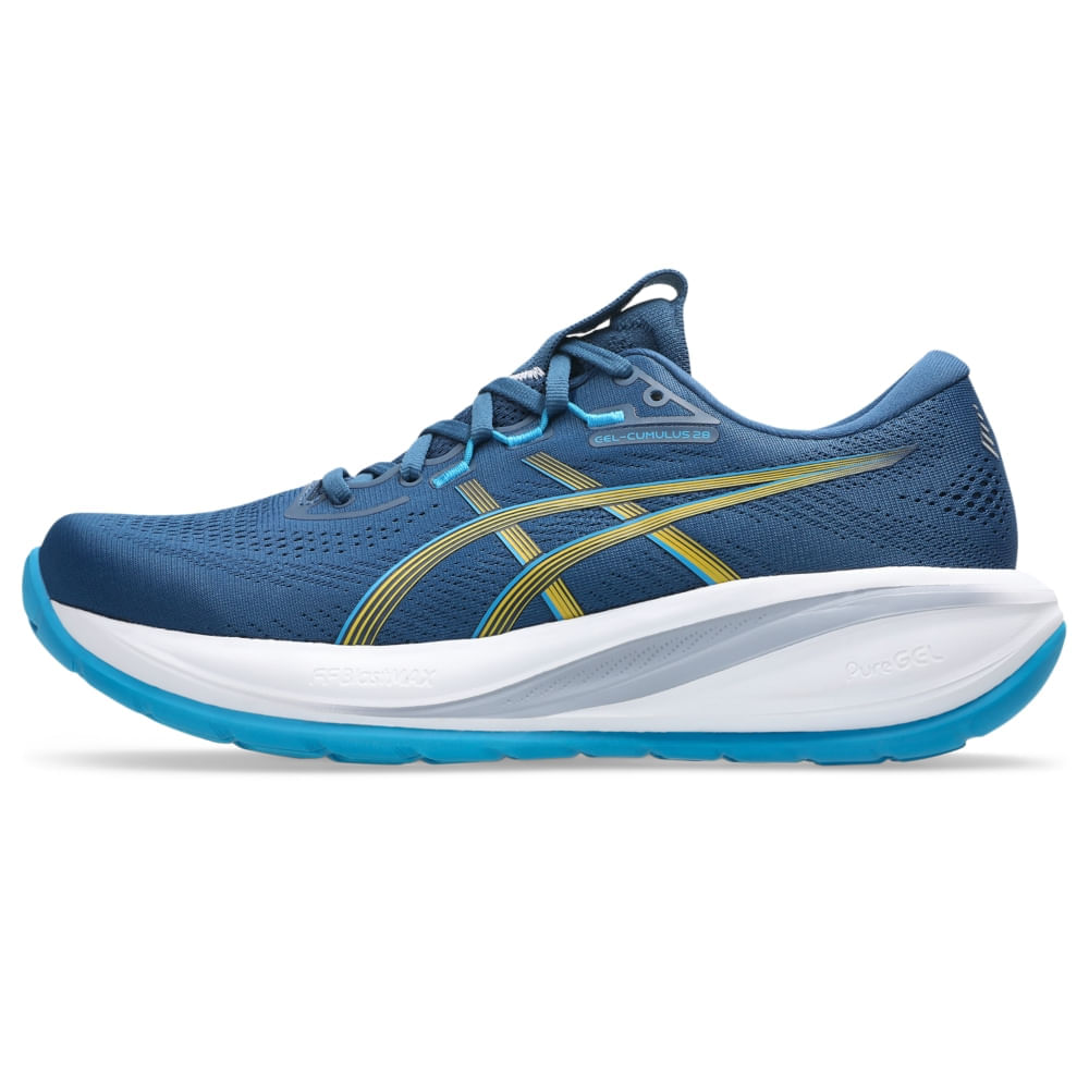 Tênis ASICS GEL-Cumulus 28 - Masculino - Azul/Laranja - tam: 41