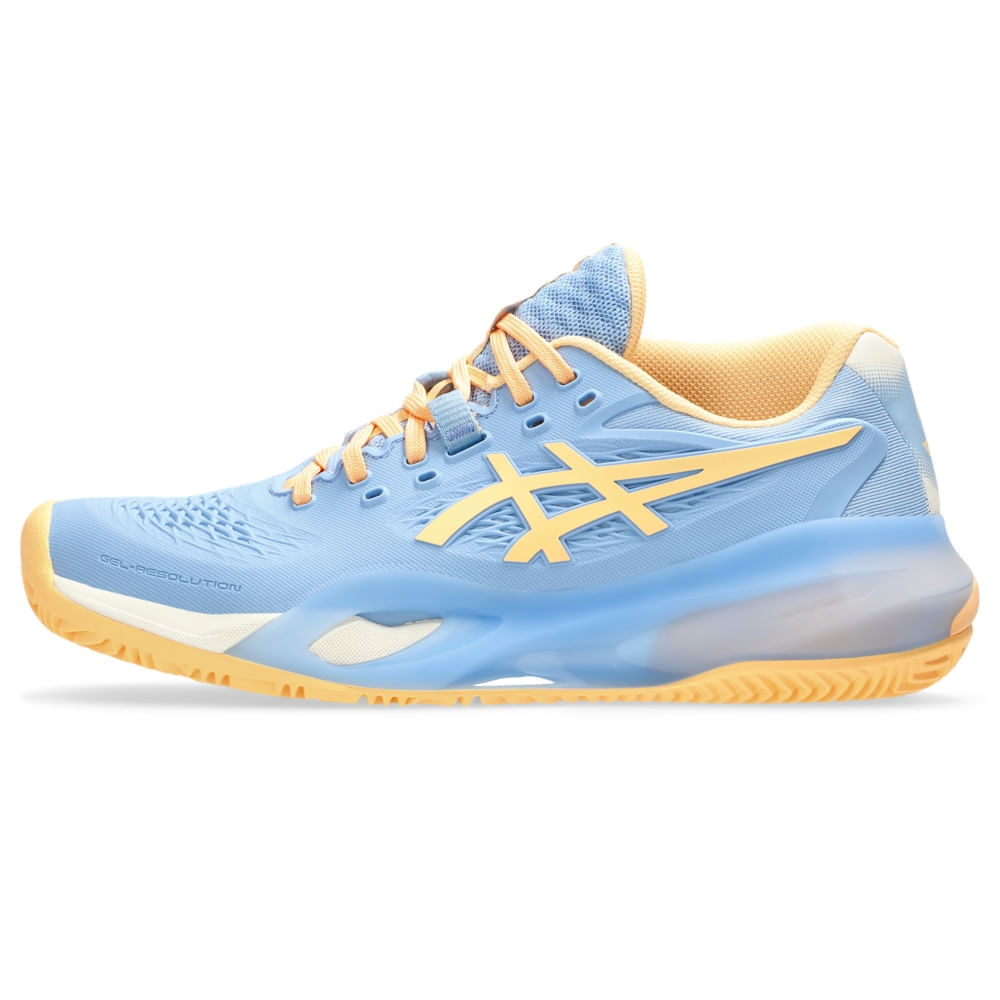 Tênis ASICS Gel-Resolution X Padel – Feminino – Azul/Laranja