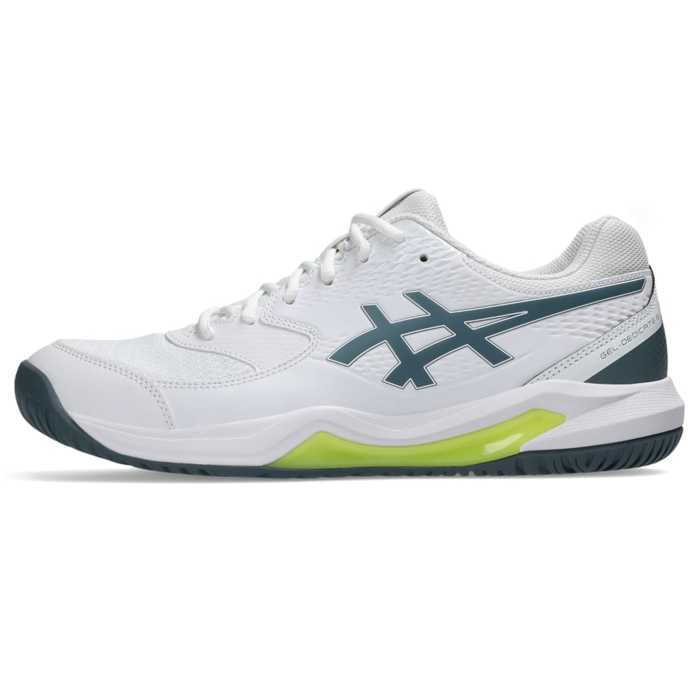 Tênis ASICS Gel-Dedicate 8 - Masculino - Branco/Cinza