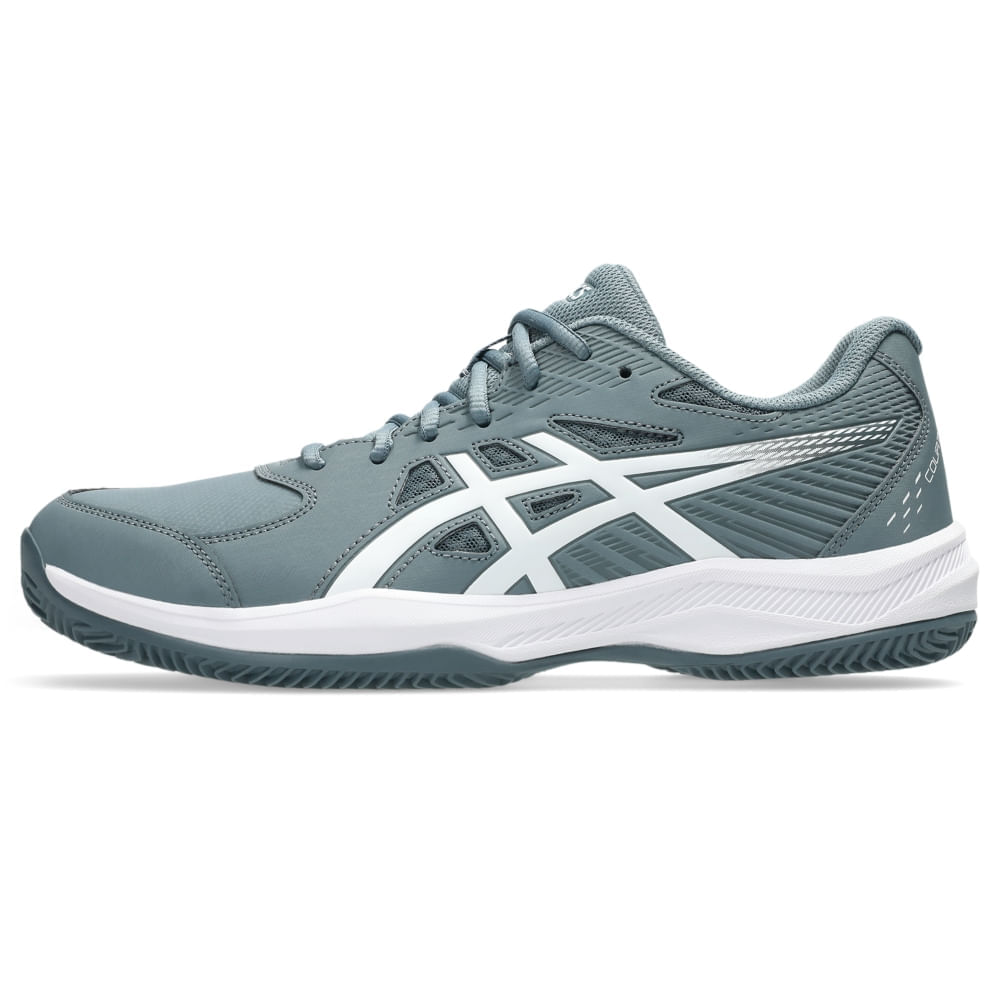 Tênis Asics Court Slide 4 Saibro/Oc - Masculino - Cinza/Branco - Tam: 34