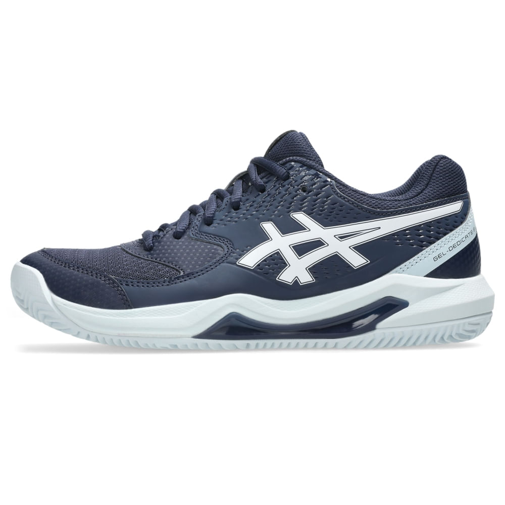 Tênis ASICS Gel-Dedicate 8 Saibro - Feminino - Azul/Branco