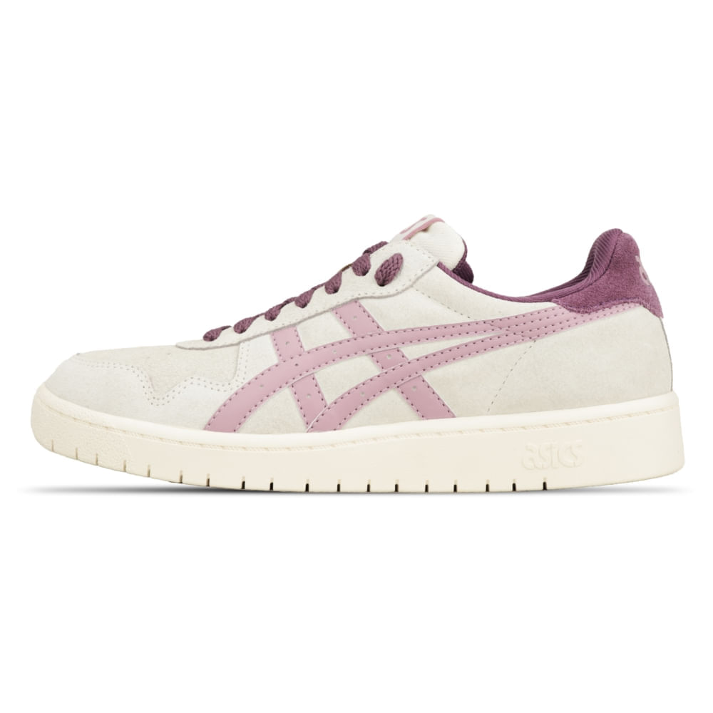 Tênis ASICS Japan S Camurca - Feminino - Bege/Roxo