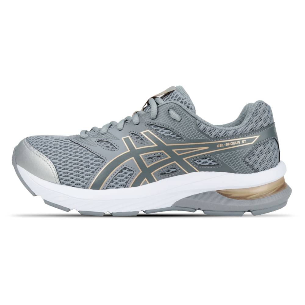 Tênis ASICS GEL-Shogun St - Feminino - Cinza/Dourado