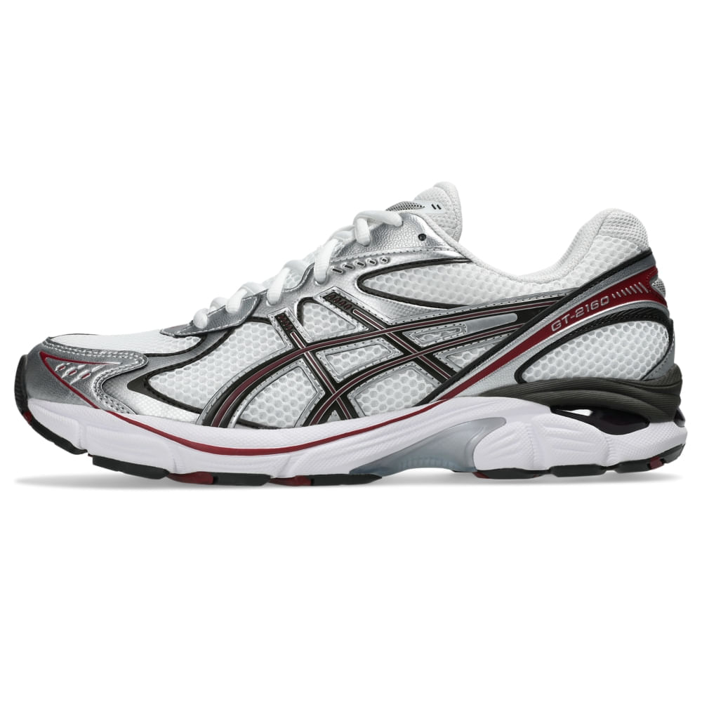 Tênis ASICS GT-2160 - Unissex - Branco/Vermelho