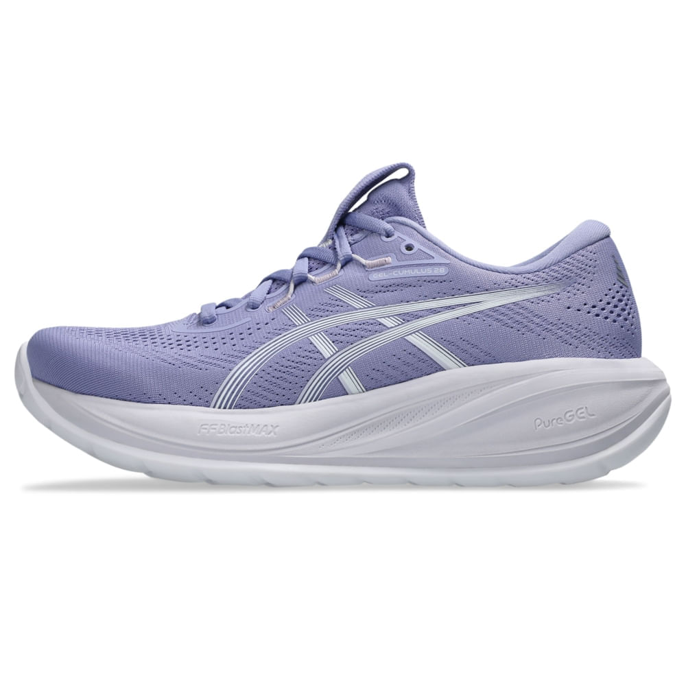 Tênis ASICS GEL-Cumulus 28 - Feminino - Roxo/Branco