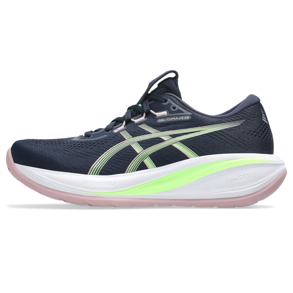 Tênis ASICS GEL-Cumulus 28 - Feminino - Azul/Verde