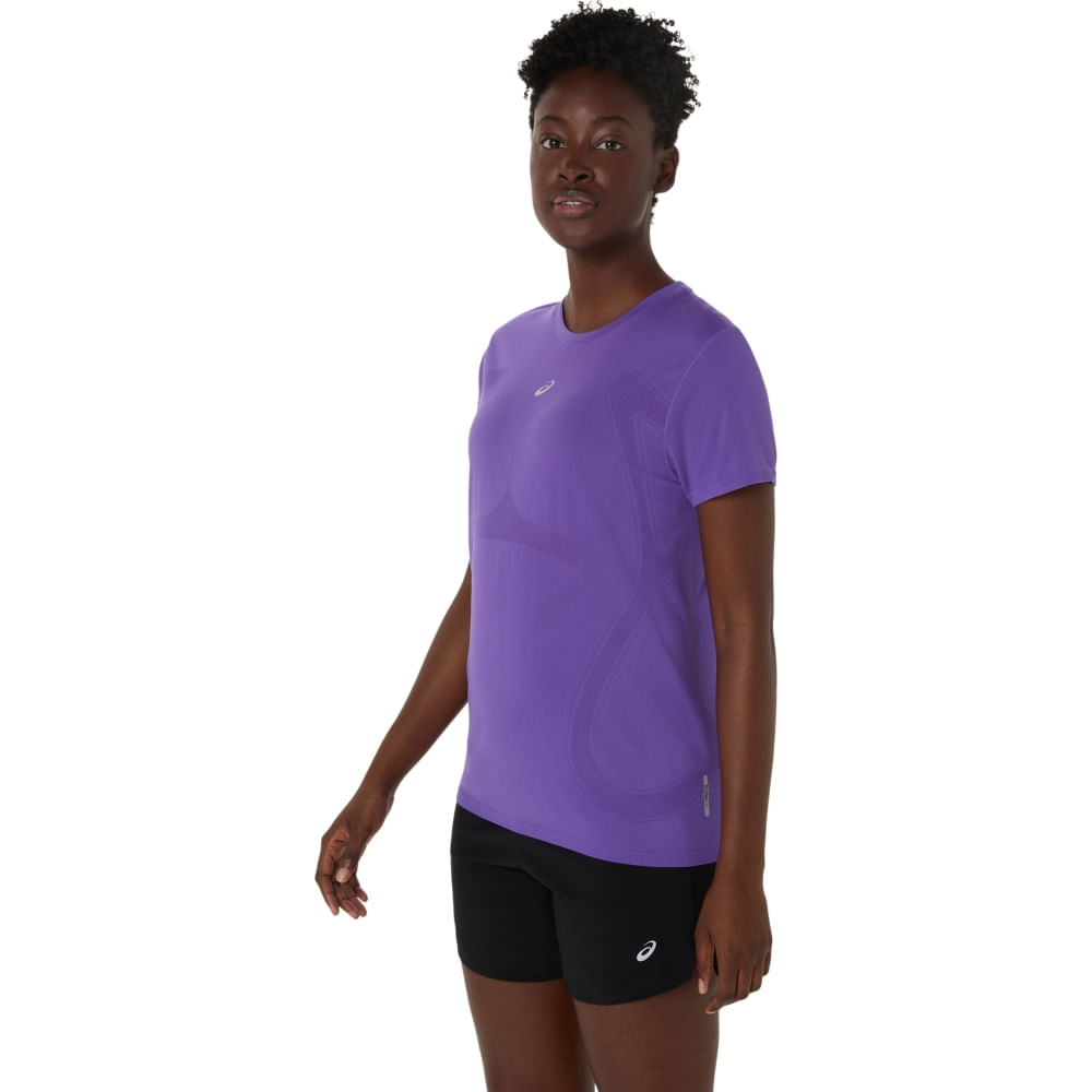 Camiseta ASICS Road Seamless - Feminino - Roxo - tam: 4G — foto 3