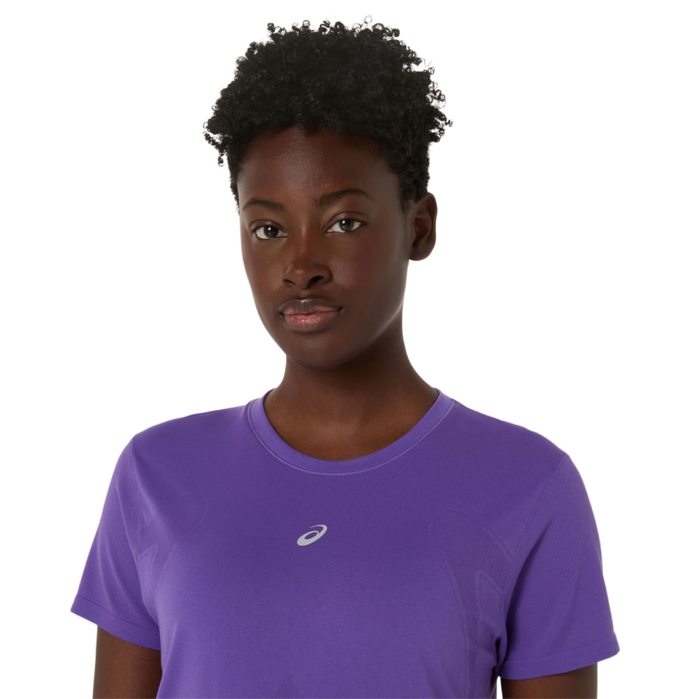 Camiseta ASICS Road Seamless - Feminino - Roxo - tam: 4G — foto 4