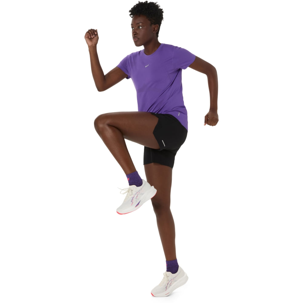 Camiseta ASICS Road Seamless - Feminino - Roxo - tam: 4G — foto 7