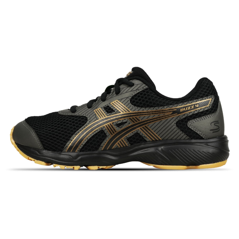 Tênis ASICS Buzz 4 Senna - Infantil - BLACK/PURE GOLD