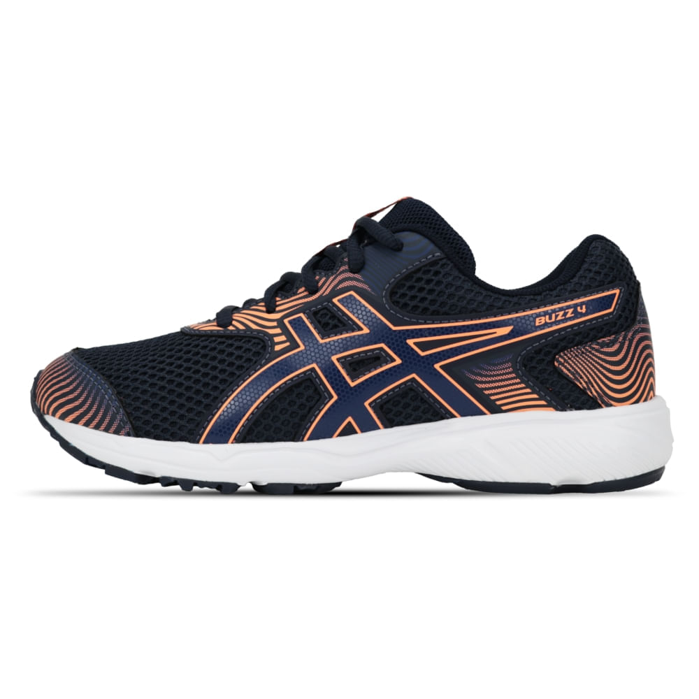Tênis ASICS Buzz 4 - Infantil - Azul/Laranja